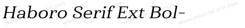 Haboro Serif Ext Bol字体转换